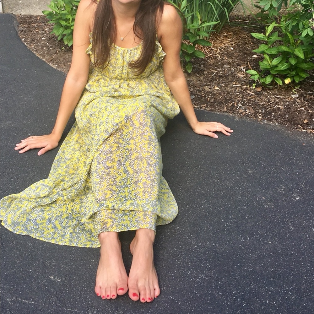 Yellow maxi dress